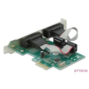 Delock PCI Express Kártya  2 x RS-232 soros csatlakozó