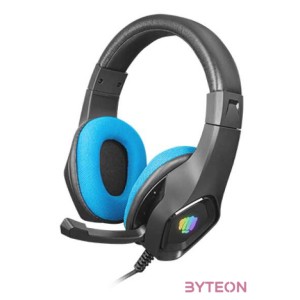 Fury PHANTOM mikrofonos gamer fejhallgató, fekete-kék