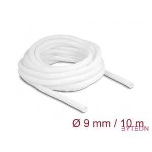 Delock Fonott kábelharisnya önzáródó 10 m x 9 mm fehér