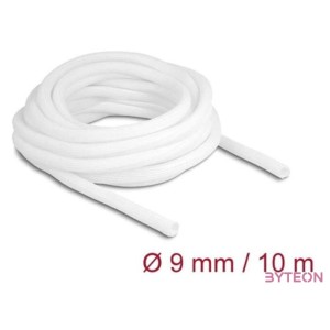 Delock Fonott kábelharisnya önzáródó 10 m x 9 mm fehér