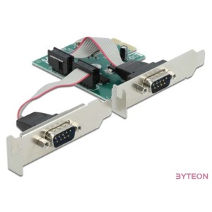 Delock PCI Express Kártya  2 x RS-232 soros csatlakozó