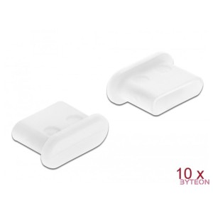 Delock Porvédő USB Type-C kimenethez fogantyú nélkül 10 darab fehér