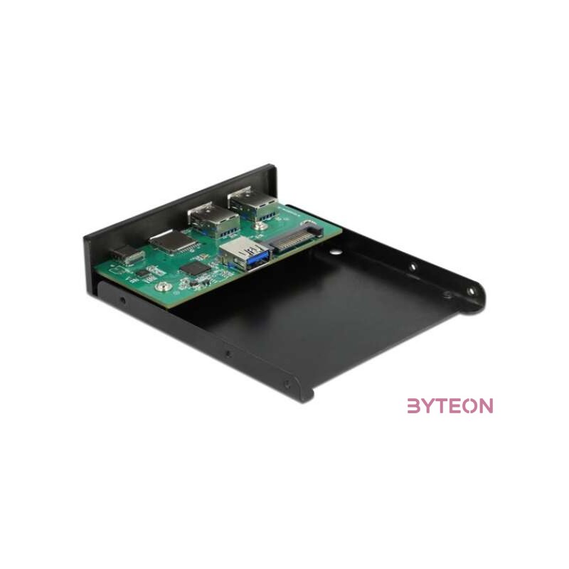 Delock 3.5 , 3.2 Gen 1 USB elülső panel 1 x USB Type-C  2 x A-típusú USB  SD és Micro SD csatlako