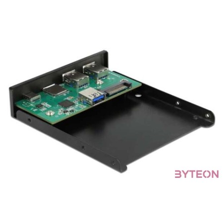 Delock 3.5 , 3.2 Gen 1 USB elülső panel 1 x USB Type-C  2 x A-típusú USB  SD és Micro SD csatlako