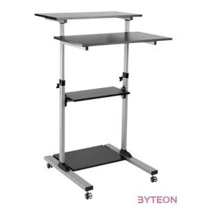 Logilink Ülő-álló munkaállomás, állítható magasságú, mobil, max. 60 kg