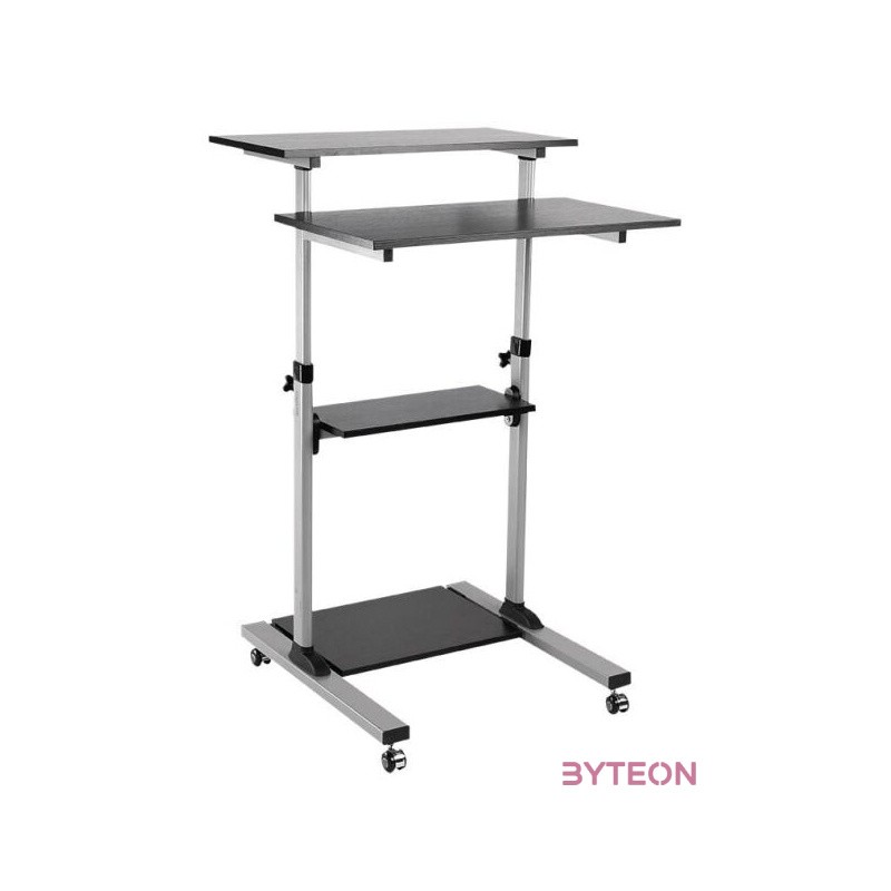 Logilink Ülő-álló munkaállomás, állítható magasságú, mobil, max. 60 kg