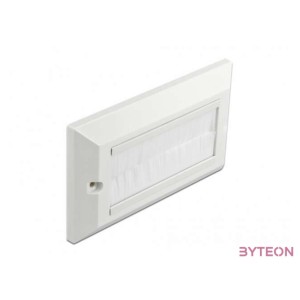 Delock Kábelrendező keret fehér fésűsávokkal 146 x 86 mm