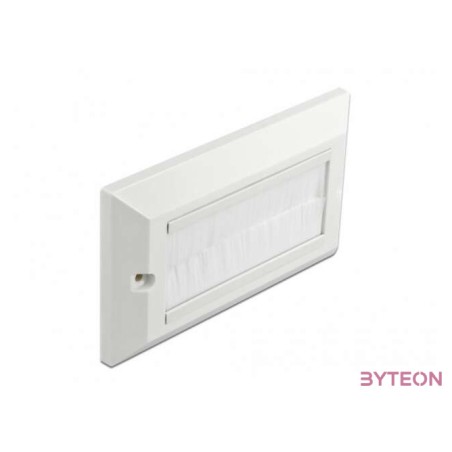 Delock Kábelrendező keret fehér fésűsávokkal 146 x 86 mm