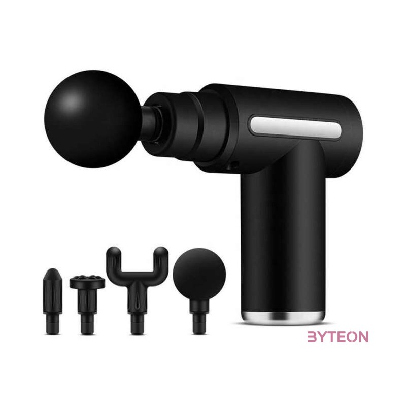 Media-Tech Akkumulátoros masszázspisztoly cserélhető fejjel