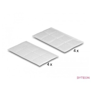 Delock Tépőzáras kocka darabok, öntapadós 64 db.-os fehér