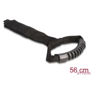 Delock Szállító pánt tépőzáras rögzítővel Hx 560 x Sz 50 mm fekete 2 db.