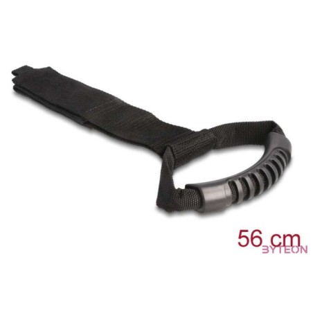 Delock Szállító pánt tépőzáras rögzítővel Hx 560 x Sz 50 mm fekete 2 db.