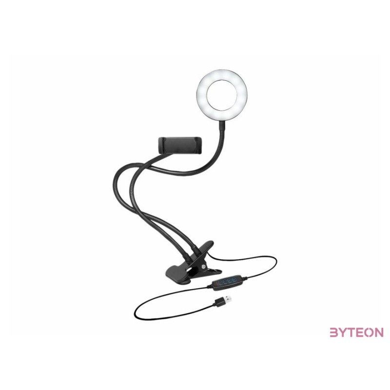 Logilink Okostelefon tartó, LED gyűrűs lámpa