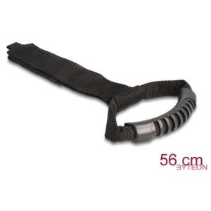 Delock Szállító pánt tépőzáras rögzítővel Hx 560 x Sz 50 mm fekete 2 db.