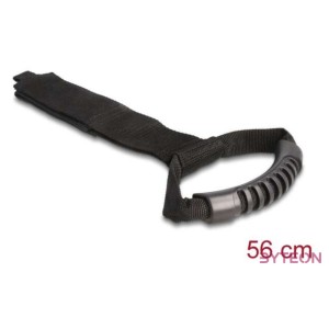 Delock Szállító pánt tépőzáras rögzítővel Hx 560 x Sz 50 mm fekete 2 db.