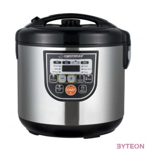 Esperanza Mate Steam multifunkciós fozoedény, 860 W,fekete-ezüst