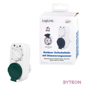 Logilink Mechanikus időkapcsoló sötétedés érzékelővel, IP44, kültéri