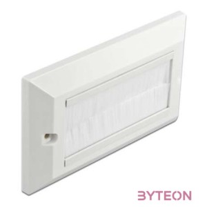 Delock Kábelrendező keret fehér fésűsávokkal 146 x 86 mm