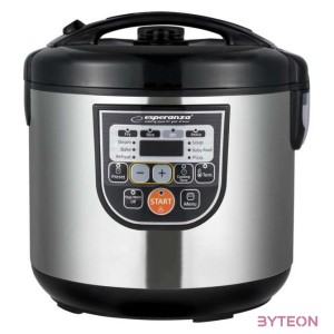 Esperanza Mate Steam multifunkciós fozoedény, 860 W,fekete-ezüst