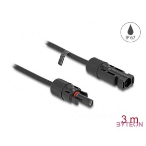 Delock MC4 szolár kábel apa - anya 3 m fekete