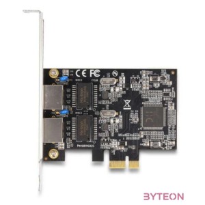 Delock PCI Express x1 kártya - 2 x RJ45 Gigabit LAN