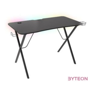 Genesis Holm 200 Gamer asztal RGB világítással, fekete