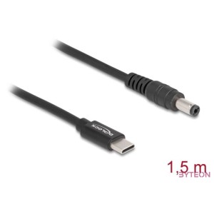 Delock Laptop töltőkábel USB Type-C apa - 5,5 x 2,1 mm apa