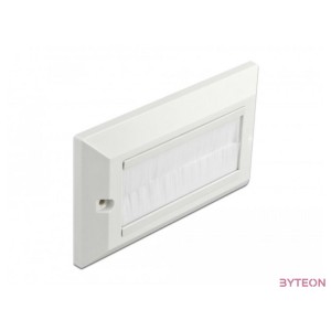 Delock Kábelrendező keret fehér fésűsávokkal 146 x 86 mm