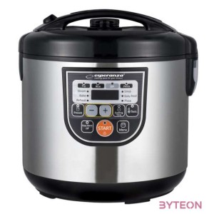 Esperanza Mate Steam multifunkciós fozoedény, 860 W,fekete-ezüst