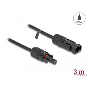 Delock MC4 szolár kábel apa - anya 3 m fekete