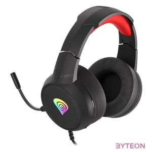 Genesis Neon 200 RGB Gamer fejhallgató, fekete-piros