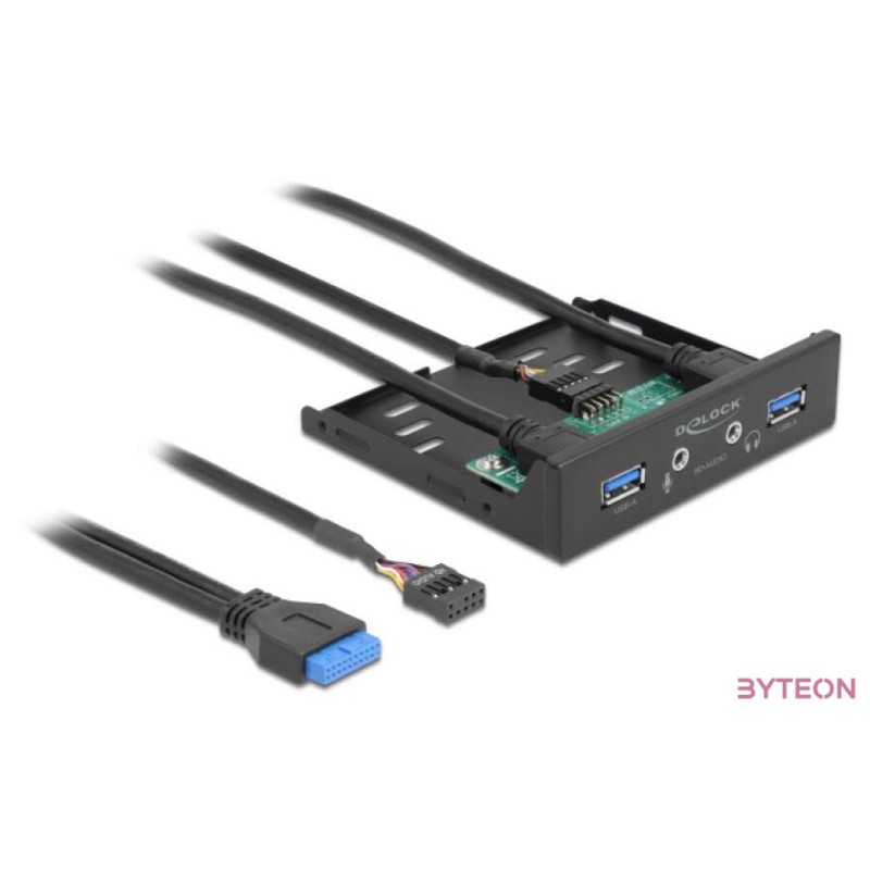 Delock 3.5 USB 3.2 Gen 1 első panel 2 x USB A-típusú  HD-Audio