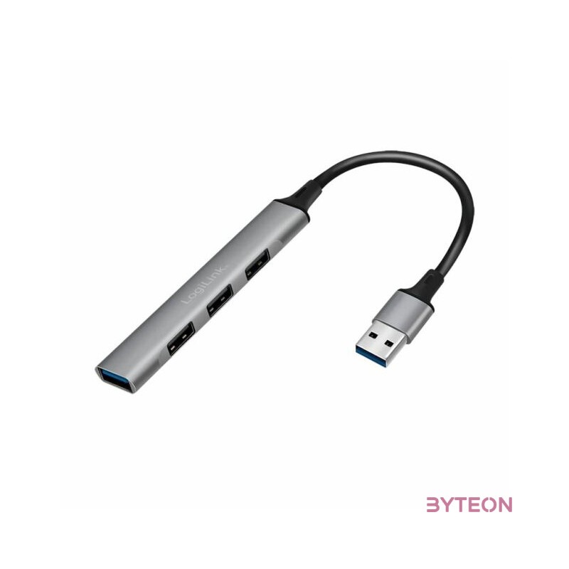LogiLink USB 3.0, 4 portos vékony hub, alumínium házzal
