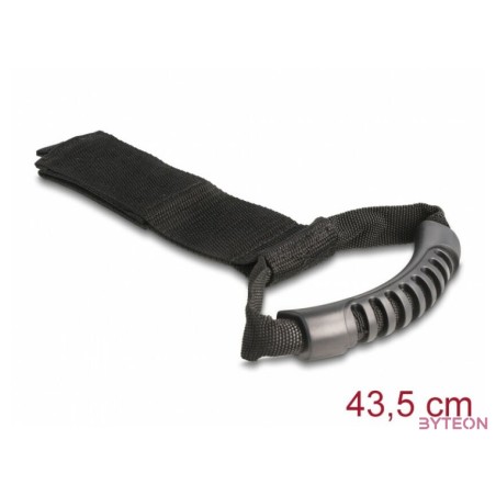 Delock Szállító pánt tépőzáras rögzítővel Hx 435 x Sz 50 mm fekete 2 db.