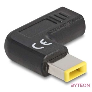 Delock Laptop töltőkábel adapter USB Type-C anya - Lenovo 11,0 x 4,5 mm apa 90 fokban hajlított
