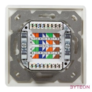 Logilink Cat.6 fali aljzat 2 x RJ45, árnyékolt, fehér