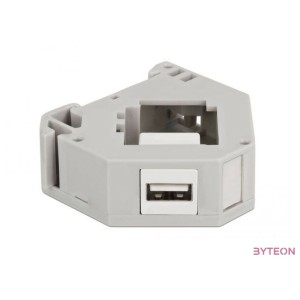 Delock DIN sín adapter Keystone A-típusú USB 2.0 anya csatlakozó felülettel