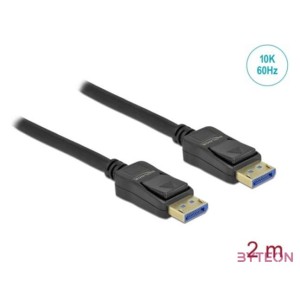 Delock DisplayPort kábel 10K 60 Hz 54 Gbps 2 m