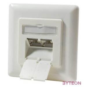 Logilink Cat.6 fali aljzat 2 x RJ45, árnyékolt, fehér