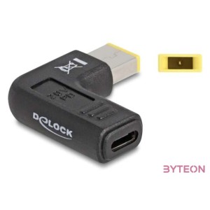 Delock Laptop töltőkábel adapter USB Type-C anya - Lenovo 11,0 x 4,5 mm apa 90 fokban hajlított