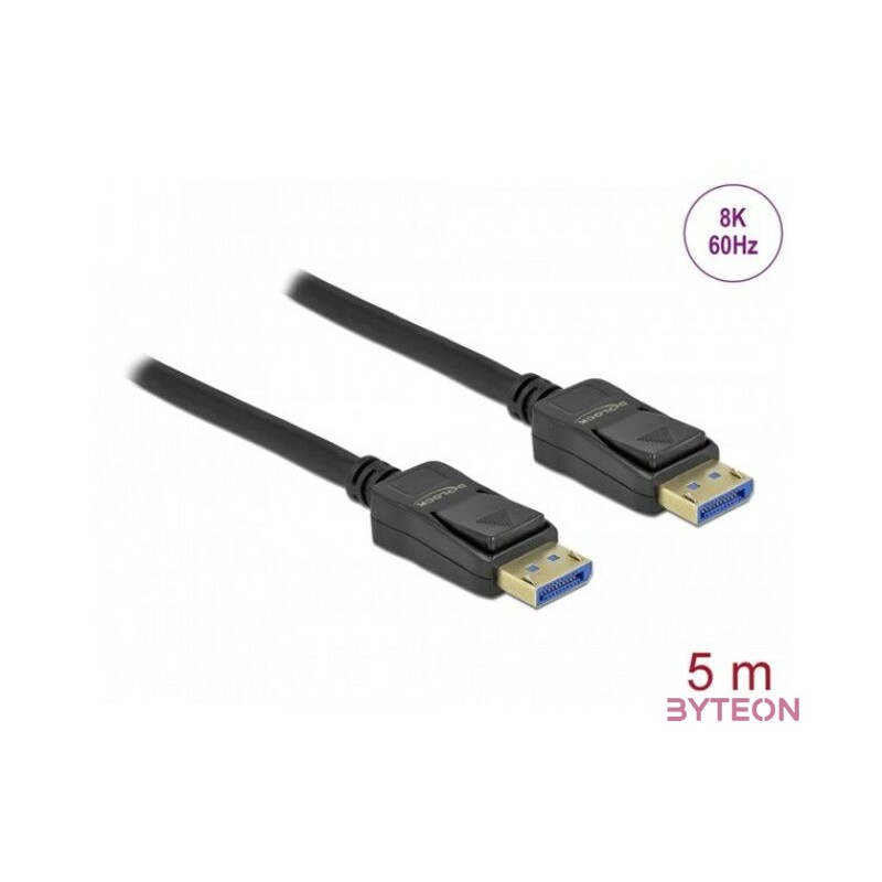 Delock DisplayPort kábel 8K 60 Hz 40 Gbps 5 m