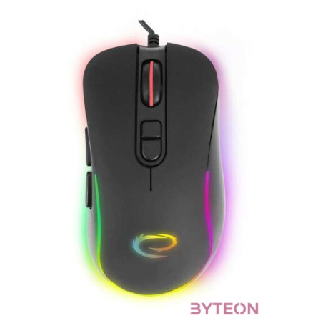 Esperanza Hesperis USB Type-C vezetékes 7D Gamer egér, RGB fekete