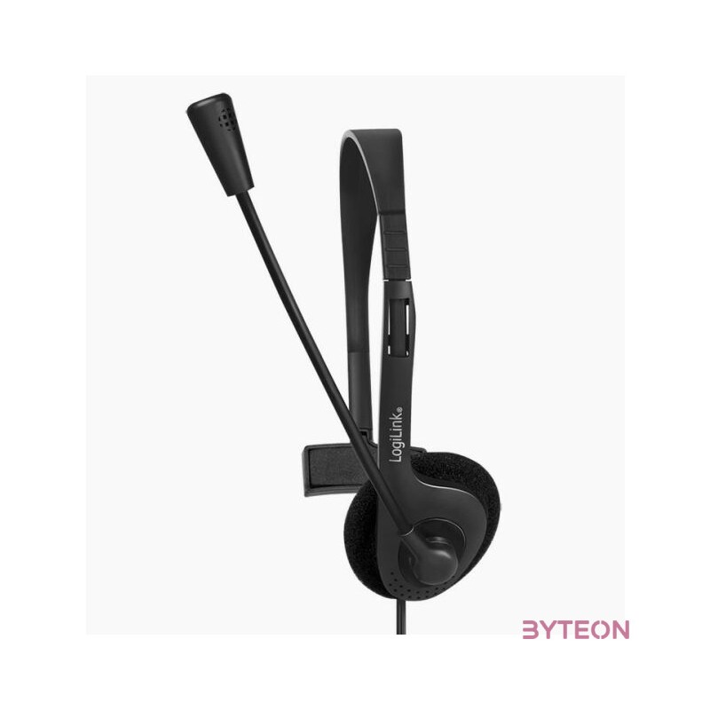 Logilink Mono headset, 1x 3,5 mm-es fejhallgató-csatlakozó, mikrofon