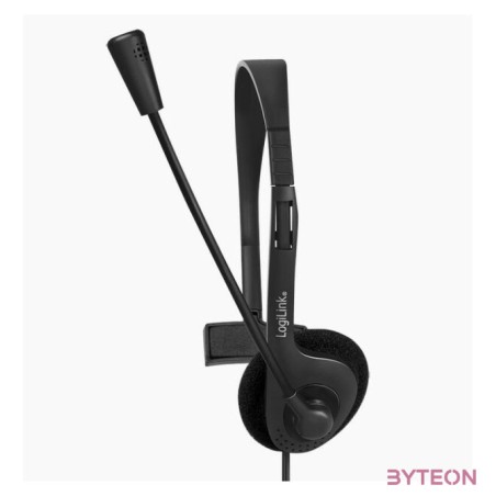 Logilink Mono headset, 1x 3,5 mm-es fejhallgató-csatlakozó, mikrofon