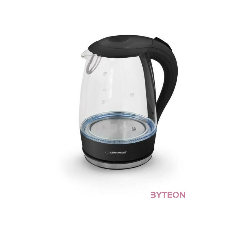 Esperanza Salto elektromos vízforraló 1.7 liter, led világítással, fekete