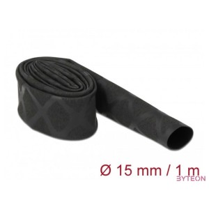 Delock Zsugorcső X-mintás nem csúszós 1 m x 15 mm fekete