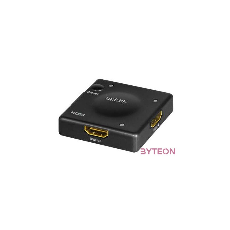 Logilink HDMI kapcsoló, 3x1 port, 1080p,60 Hz, HDCP, CEC, Mini