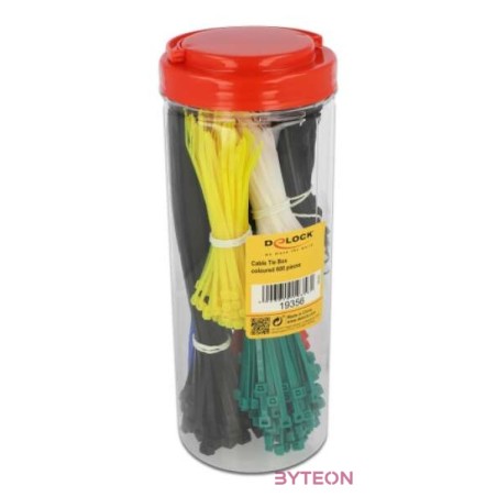 Delock Kábel szorító szett dobozban, 600 db., különböző színű