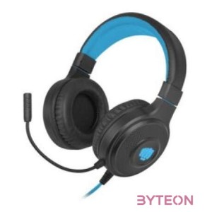 Fury WARHAWK RGB mikrofonos gamer fejhallgató, fekete-kék