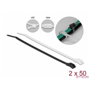 Delock Kábelkötegelő lapos fejrésszel hossza 150 mm szélessége 3,6 mm, 100 db.